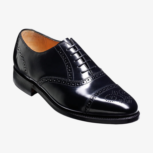 Barker Arnold Classic Oxford Shoe - Hi Shine Black