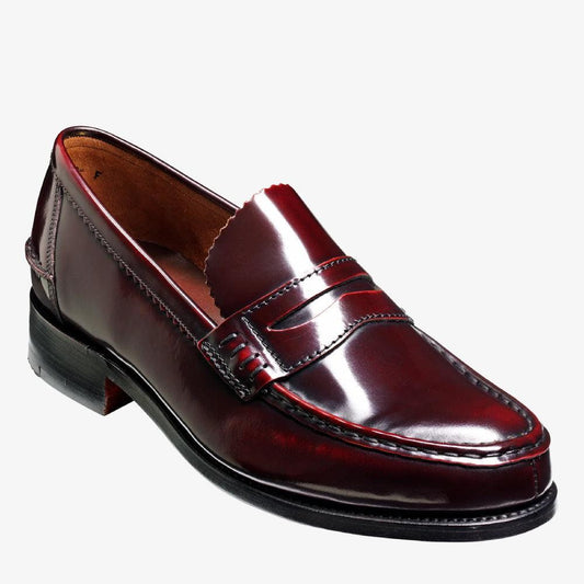 arker Caruso Classic Penny Loafer - Hi Shine Burgundy - Yembos.com