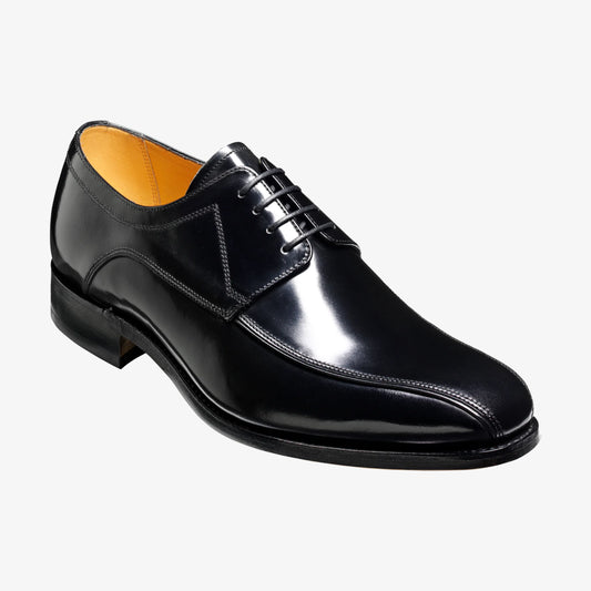 Barker Newbury Chiselled Tramline Derby Shoe - Hi Shine Black