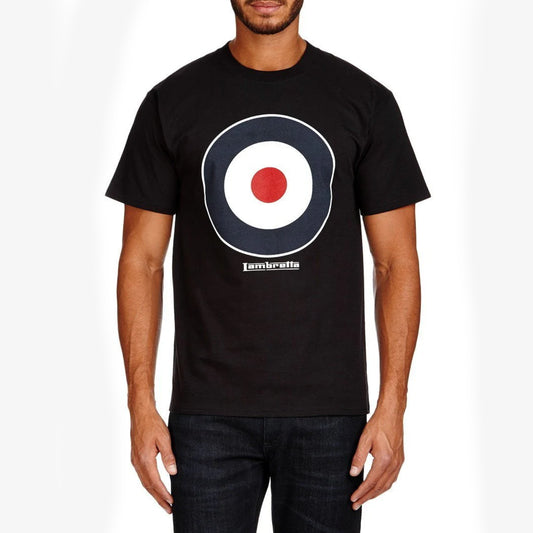 Lambretta Mens T Shirt Target Design - Black